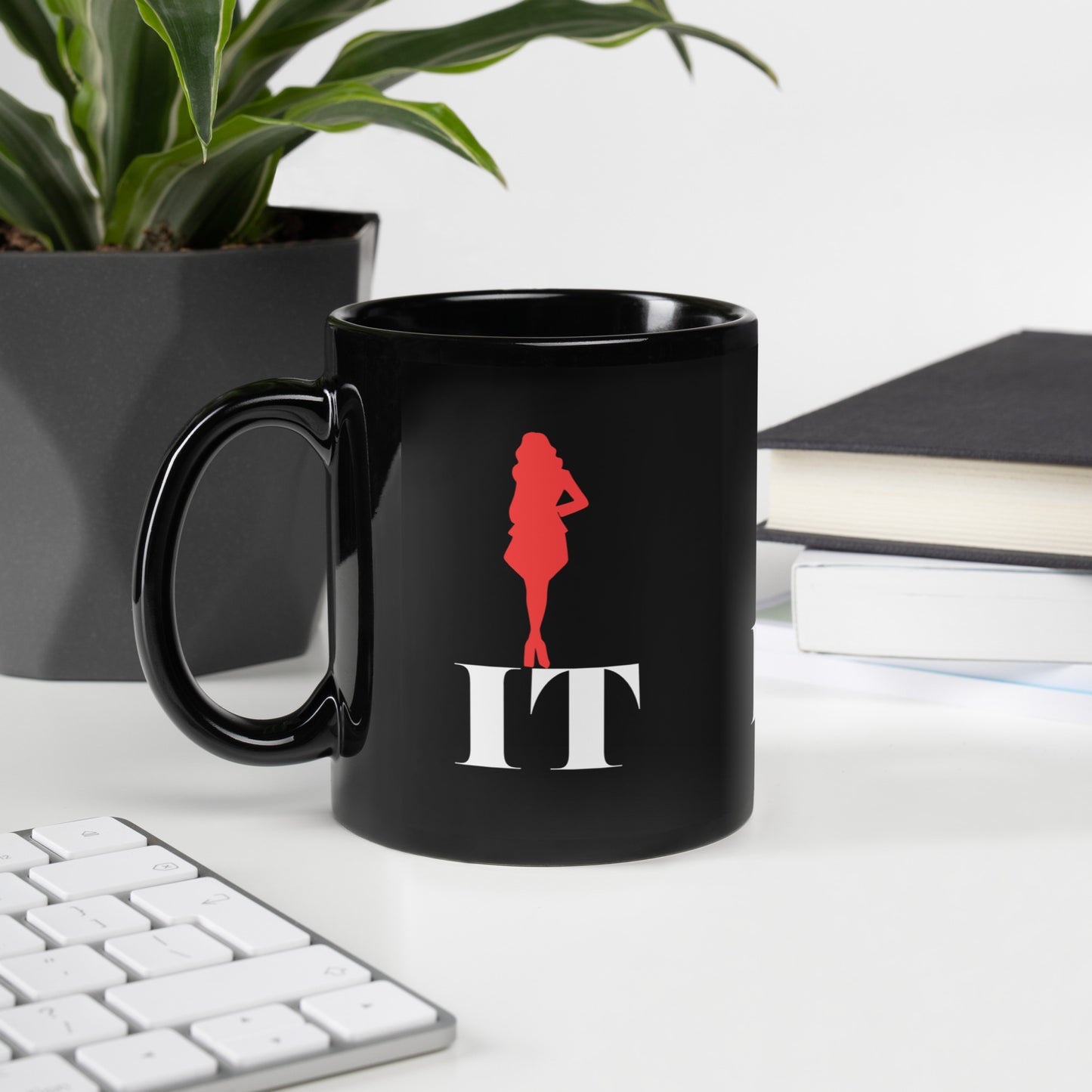 Standing On It (Female) - Black Glossy Mug