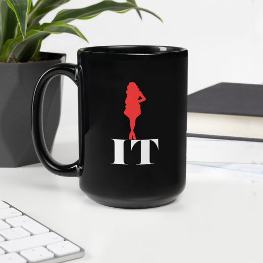 Standing On It (Female) - Black Glossy Mug