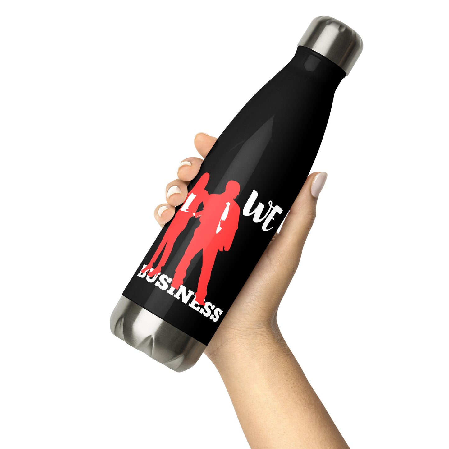 We Stand On Business (Couples) - Stainless Steel Water Bottle