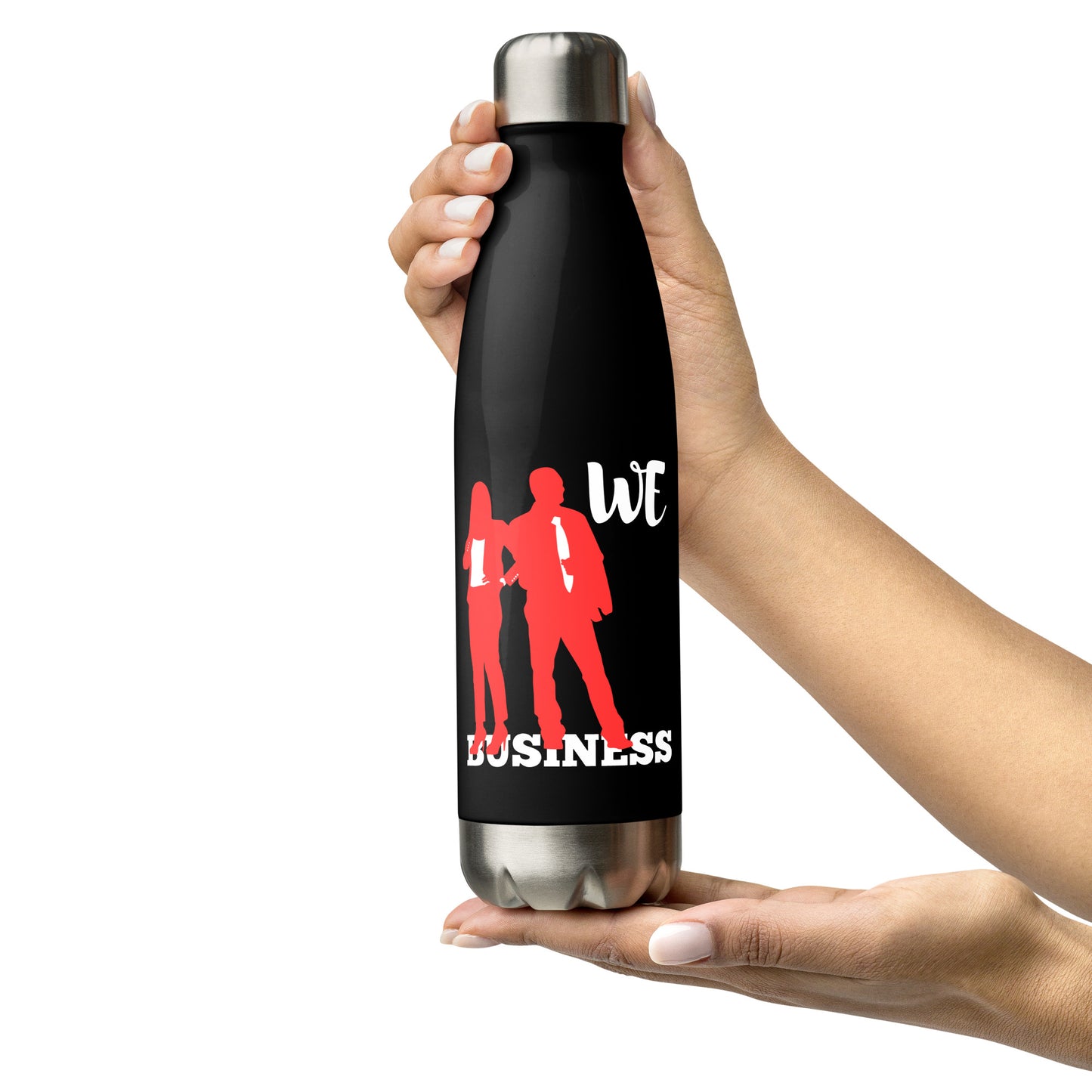 We Stand On Business (Couples) - Stainless Steel Water Bottle