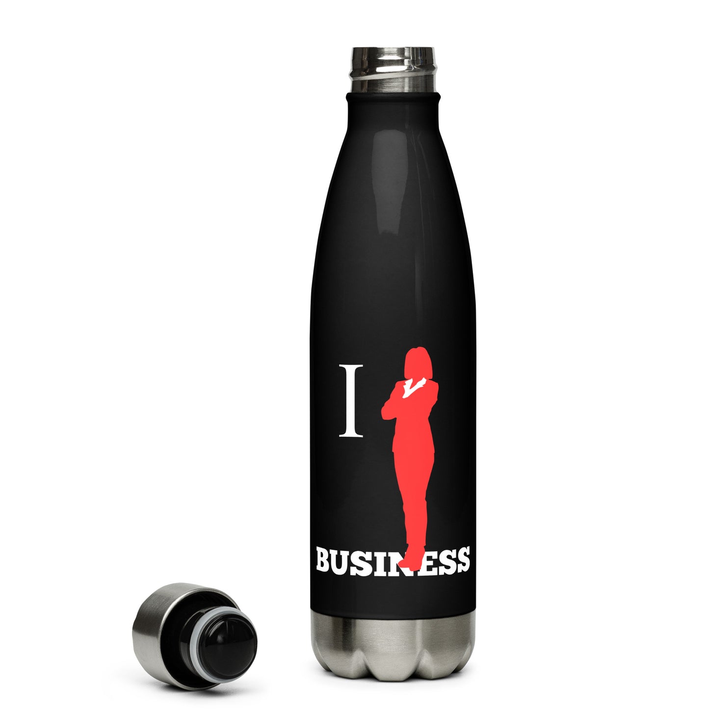 I Stand On Business (Female) - Stainless Steel Water Bottle