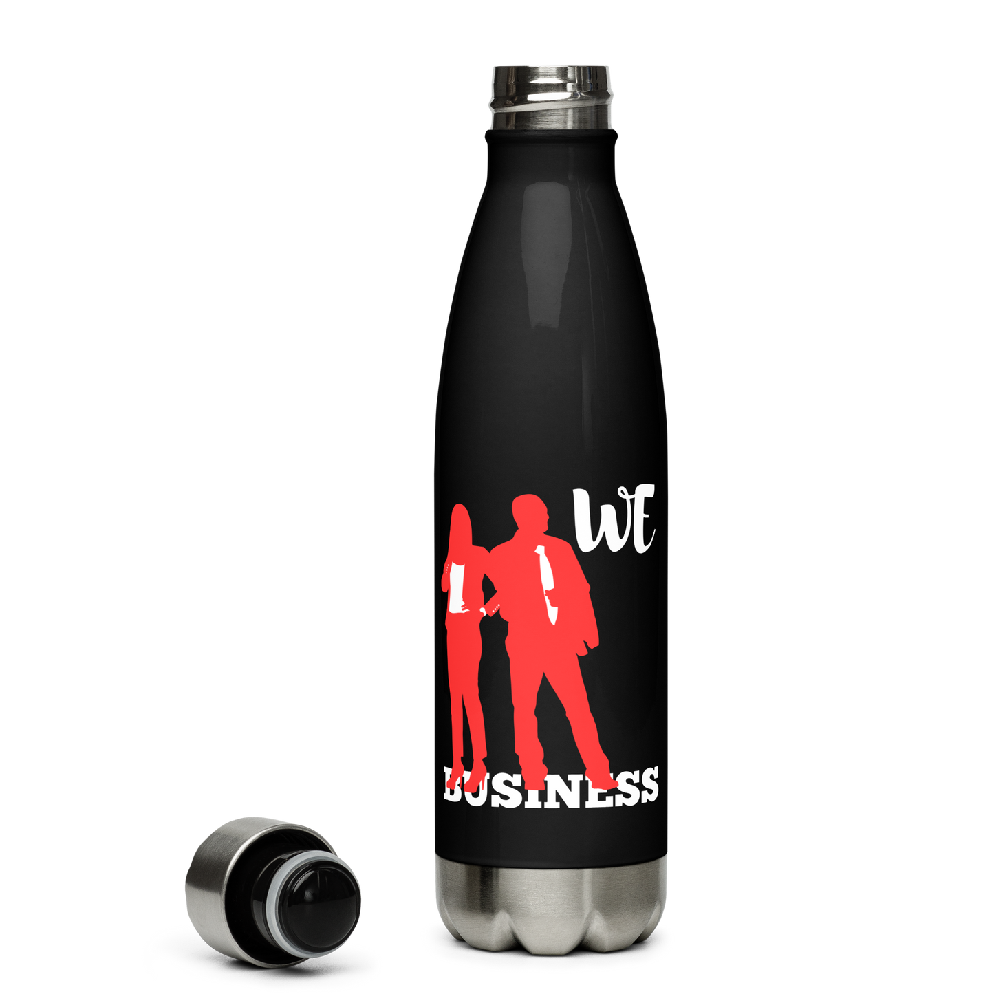 We Stand On Business (Couples) - Stainless Steel Water Bottle