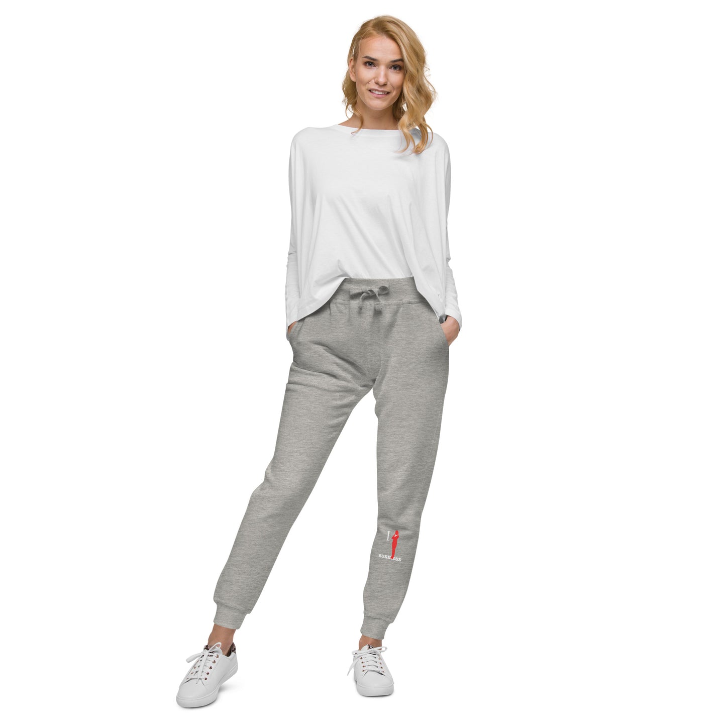 I Stand On Business (Female) - Unisex Fleece Sweatpants